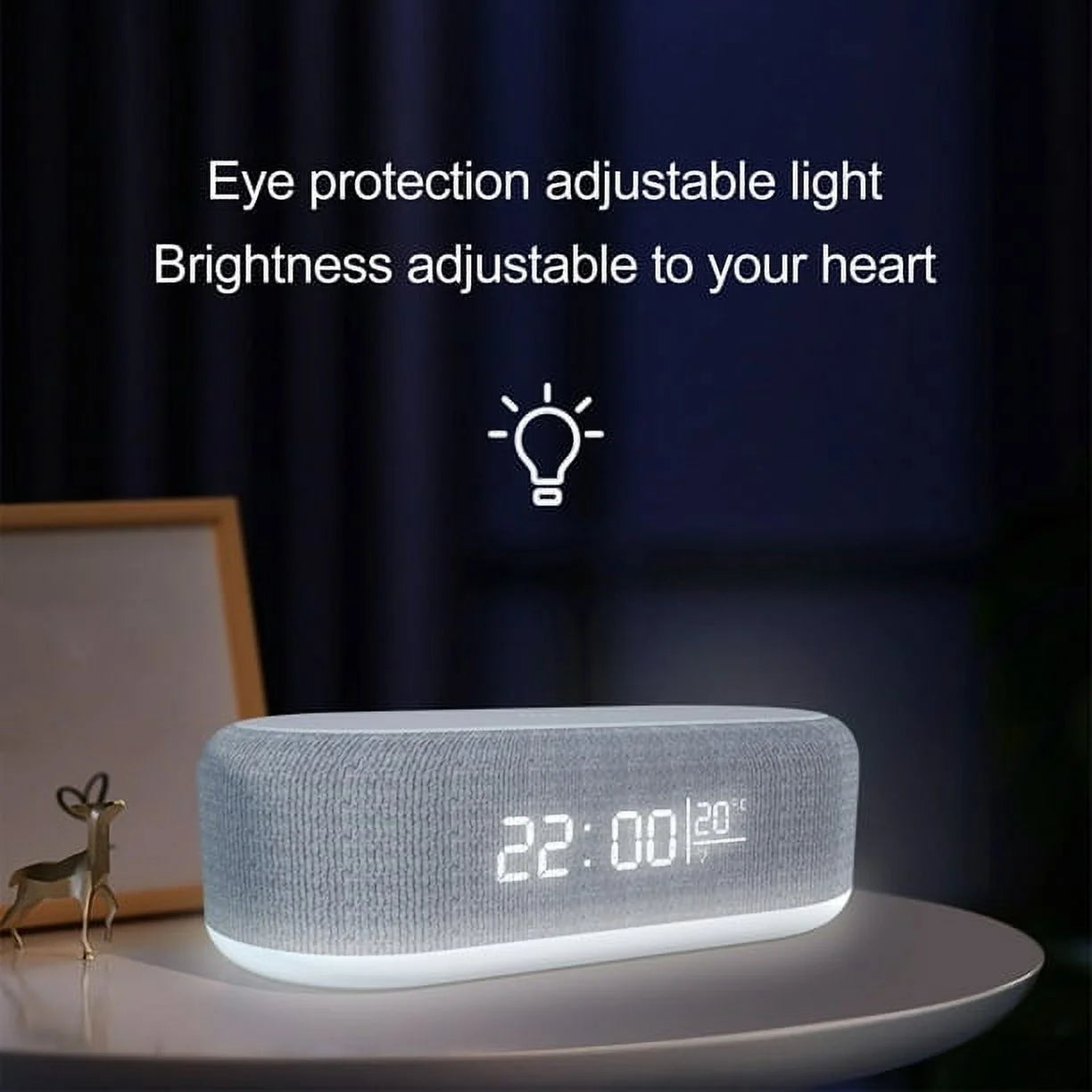 4-in-1 Digital Alarm Clock & Fast Wireless Charger - Dual Alarm, USB Charging, Countdown Timer & RGB Mode for Heavy Sleepers