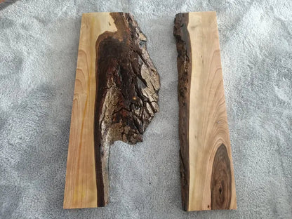 Live Edge White Walnut Slabs – Rustic Wood Pair for Epoxy Projects, DIY Furniture, Charcuterie Boards & Crafts (Set of 2) - Our3Designs