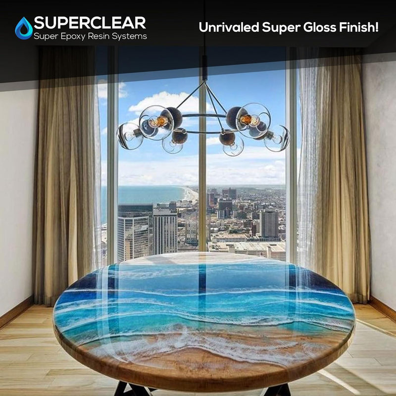Table Top Epoxy Resin  2 Gallon | 256 Oz Kit, Anti-Yellow Highest UV Impact Resistance, Food Safe Epoxy, Crystal Clear Gloss, Bubble Free, Bar & Surface Coat, Tumblers, Wood, DIY