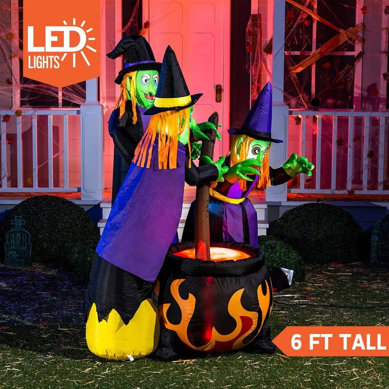 Turn Your Yard into a Spooktacular Wonderland with Our 6 Ft Inflatable Witches Cauldron! 🎃✨ #HalloweenFun #InflatableMagic