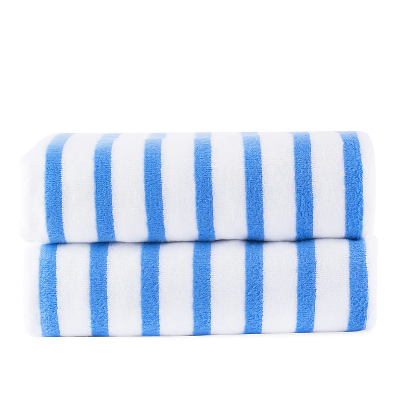 Premium 2-Piece Microfiber Bath Towel Set, Fast-Drying and Highly Absorbent, 30" x 60", Blue