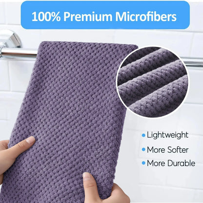 4 Pack Towel Set Oversized Bath Sheet Towels 600 GSM Ultra Soft Dark Purple Bath Towels