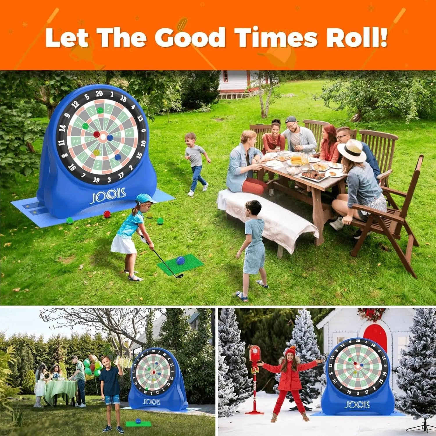 Get Ready for Fun! 🎉🏌️‍♂️ 6.5Ft Inflatable Golf Dart Board - 20+ Games Included! Perfect for Family Parties & Backyard Fun! 🏡🎯