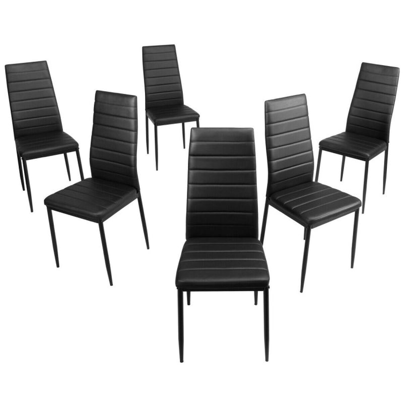 Elegant Set of 6 High Back Dining Chairs for Stylish Dining Experiences