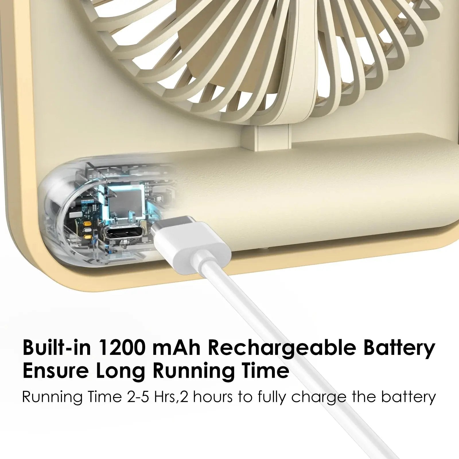 Stay cool anywhere with our 4-Speed Ultra-Thin Rechargeable Desk Fan! 🌬️💨 #PortableComfort #StayCool