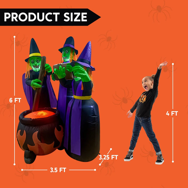 Turn Your Yard into a Spooktacular Wonderland with Our 6 Ft Inflatable Witches Cauldron! 🎃✨ #HalloweenFun #InflatableMagic