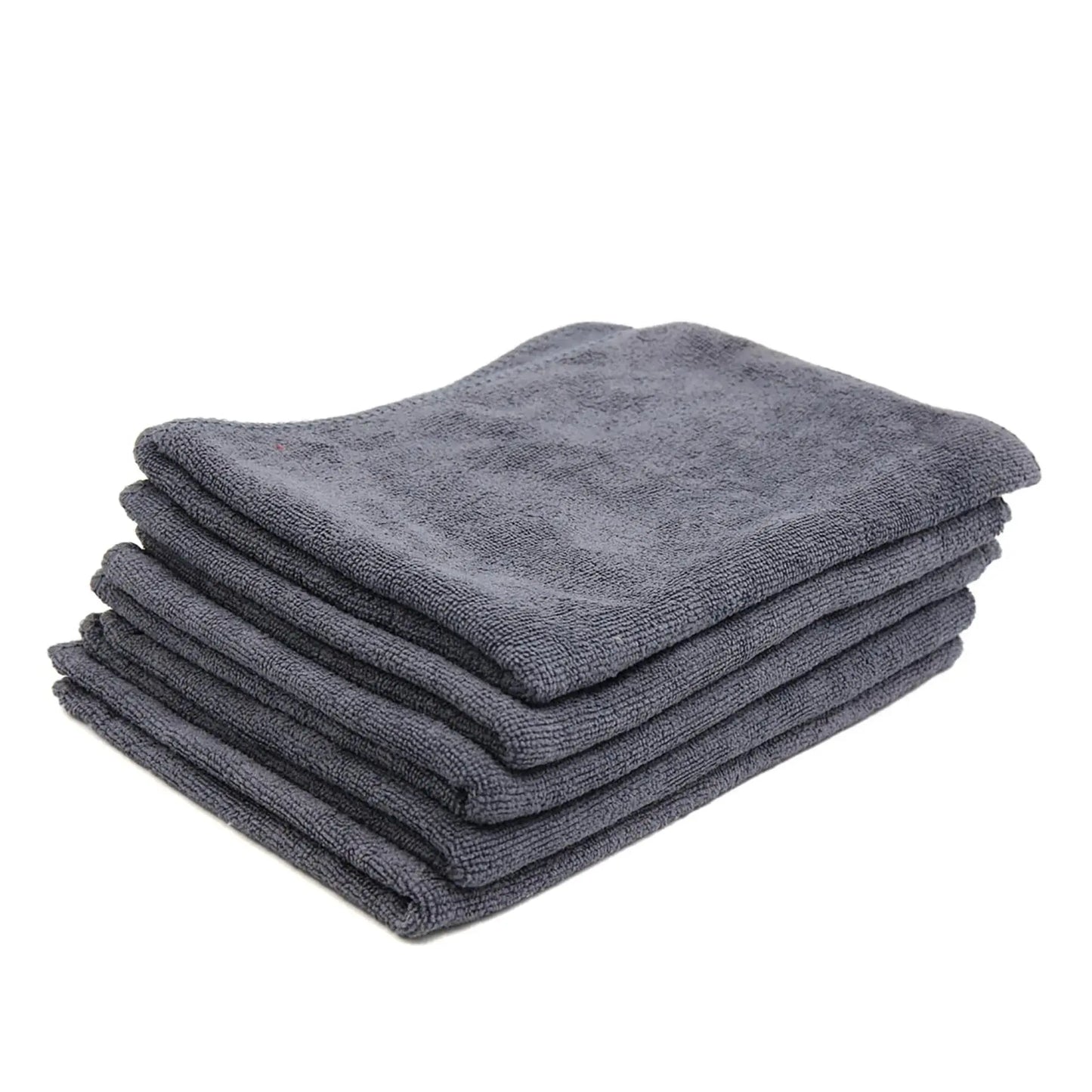 5Pcs 65 X 33Cm 250GSM Microfiber Towel Clean Cloths for Car Washing Gray