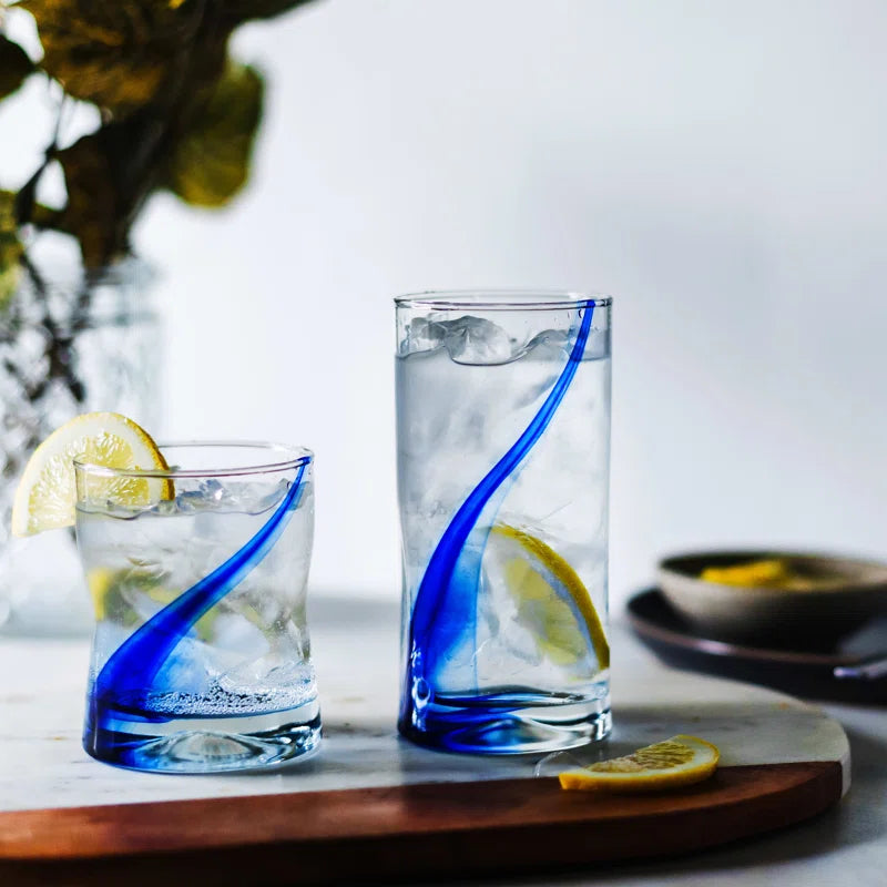 Blue Ribbon  Impressions 16-Piece Tumbler and Rocks Glass Set