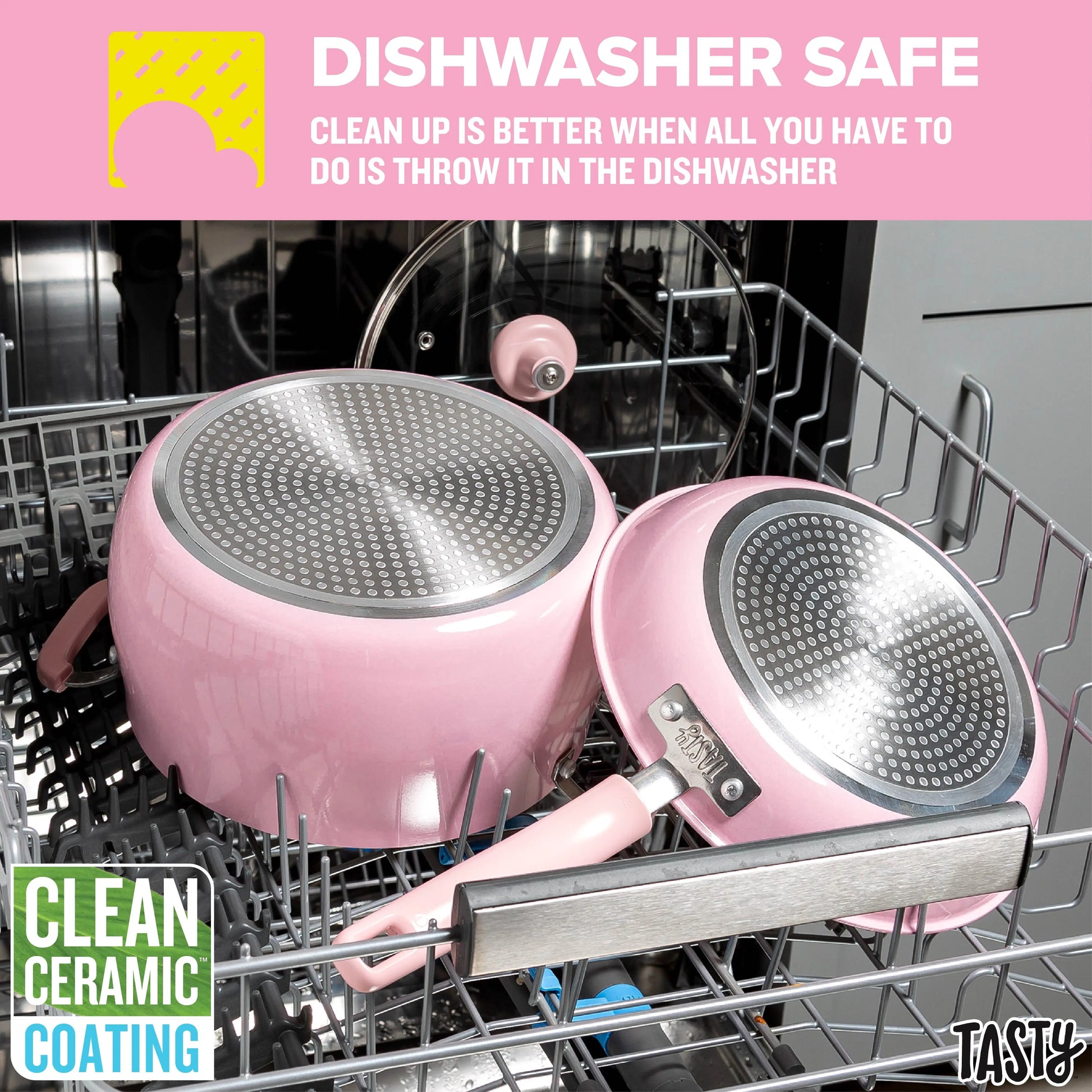 Get Cookin' with This Sassy 16 Piece Pink Non-Stick Aluminum Cookware Set – So Good, You’ll Want to Fry Everything!
