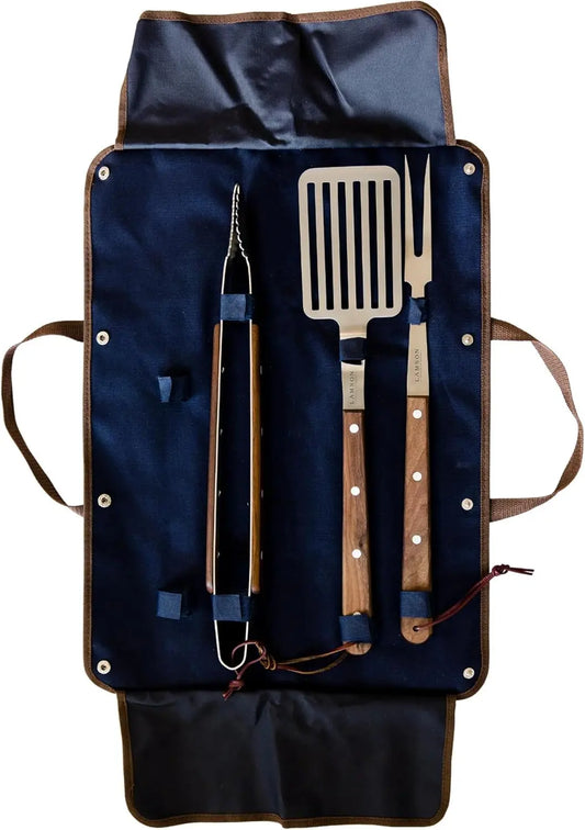 Premier 20" Walnut 3-Piece BBQ Set