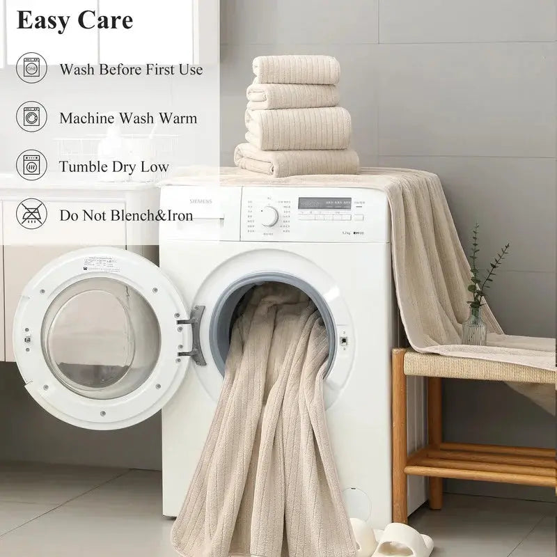 12 Piece Camel Bath Towel Set for Bathroom-4 Bath Towels,4 Hand Towels,4 Washcloths Soft and Plush Highly Absorbent Towel for Hotel & Spa