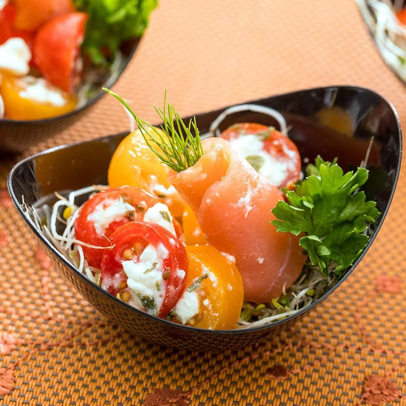 Mini Black Sauce Dishes - 100 Oval Dipping Cups for Perfect Appetizers & Parties! 🍽️✨
