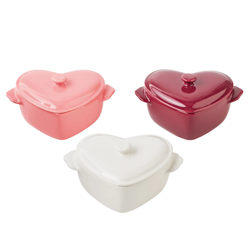 Sweeten your kitchen with this adorable 3-Piece Mini Hearts Ceramic Baking Set in Pink! Perfect for your favorite treats! 🍰💖