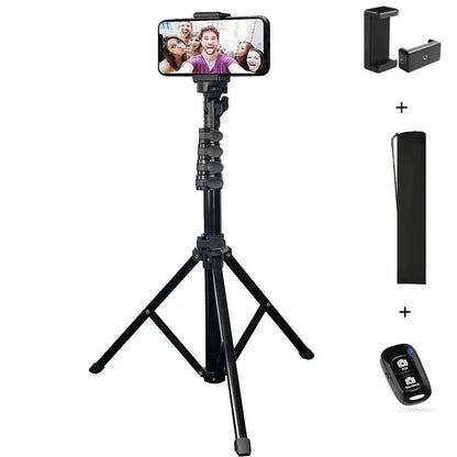 Innotech 62&quot; Phone Tripod &amp; Selfie Stick, Extendable Cell Phone Tripod Stand with Wireless Remote and Phone Holder, Compatible with Iphone Android Phone, Camera