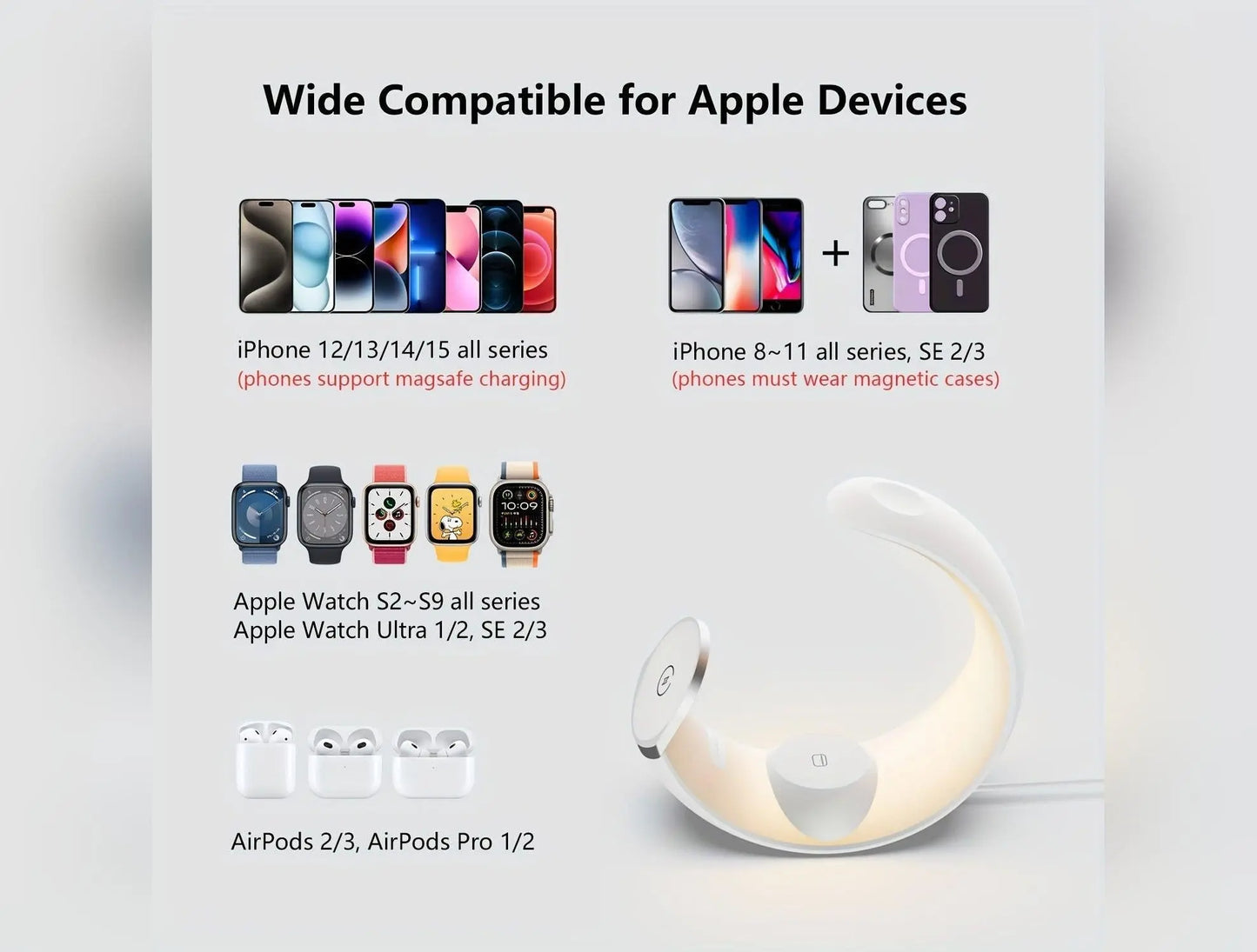 4 in 1 Wireless Charger & RGB night light