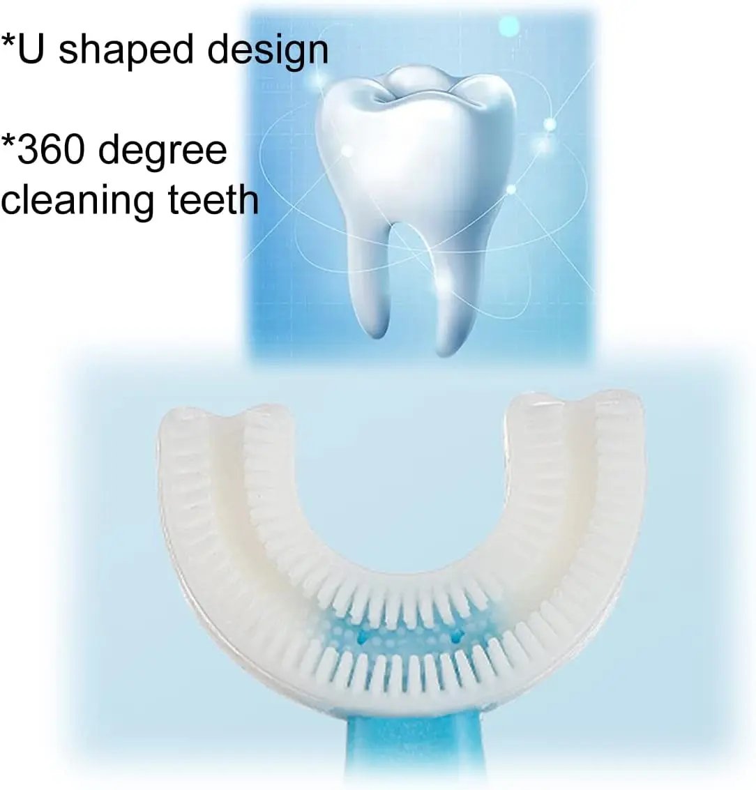 Double Trouble U-Shaped Toothbrush Duo: The Ultimate Kiddo Smile Squad for Tiny Teeth Adventures (Blue & Pink Edition)