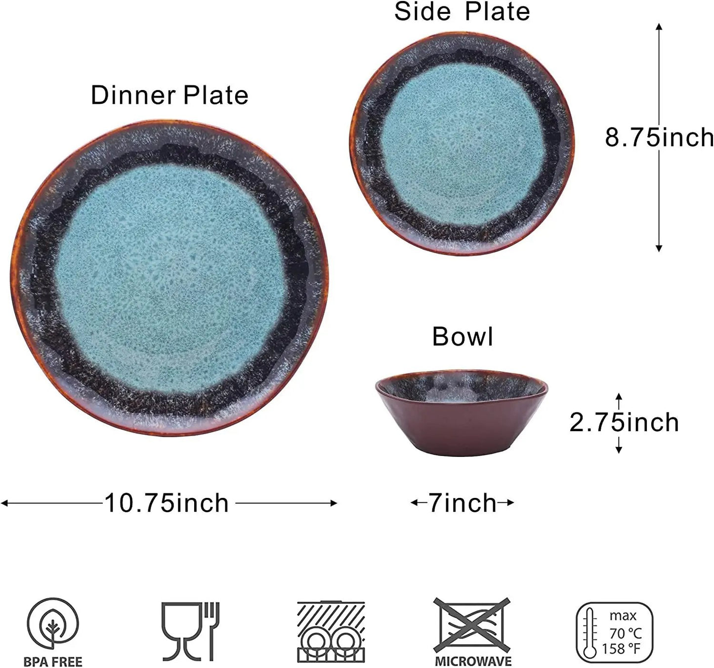 Upgrade your outdoor dining with our 12-Piece Unbreakable Melamine Dinnerware Set for 4! Perfect for camping, lightweight and BPA-free, plus dishwasher safe! 🌟💙🍽️ #CampingEssentials #OutdoorDining