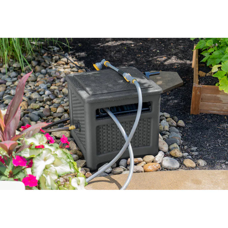Wicker Wonderland: The 225-Ft Hose Reel That Hides Your Garden Snake!