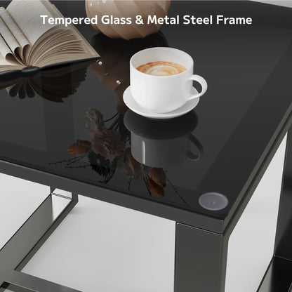 3-Piece Outdoor Rocking Chairs, Patio Furniture with Thickened Cushions and Coffee Table for Garden, Balcony, Porch, Backyard, Gray