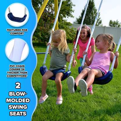 Swinging into Fun: The Ultimate Metal Playground for Tiny Tarzans with a Lifetime Slide Warranty and Bonus Anchors to Keep the Wild Ones Grounded!