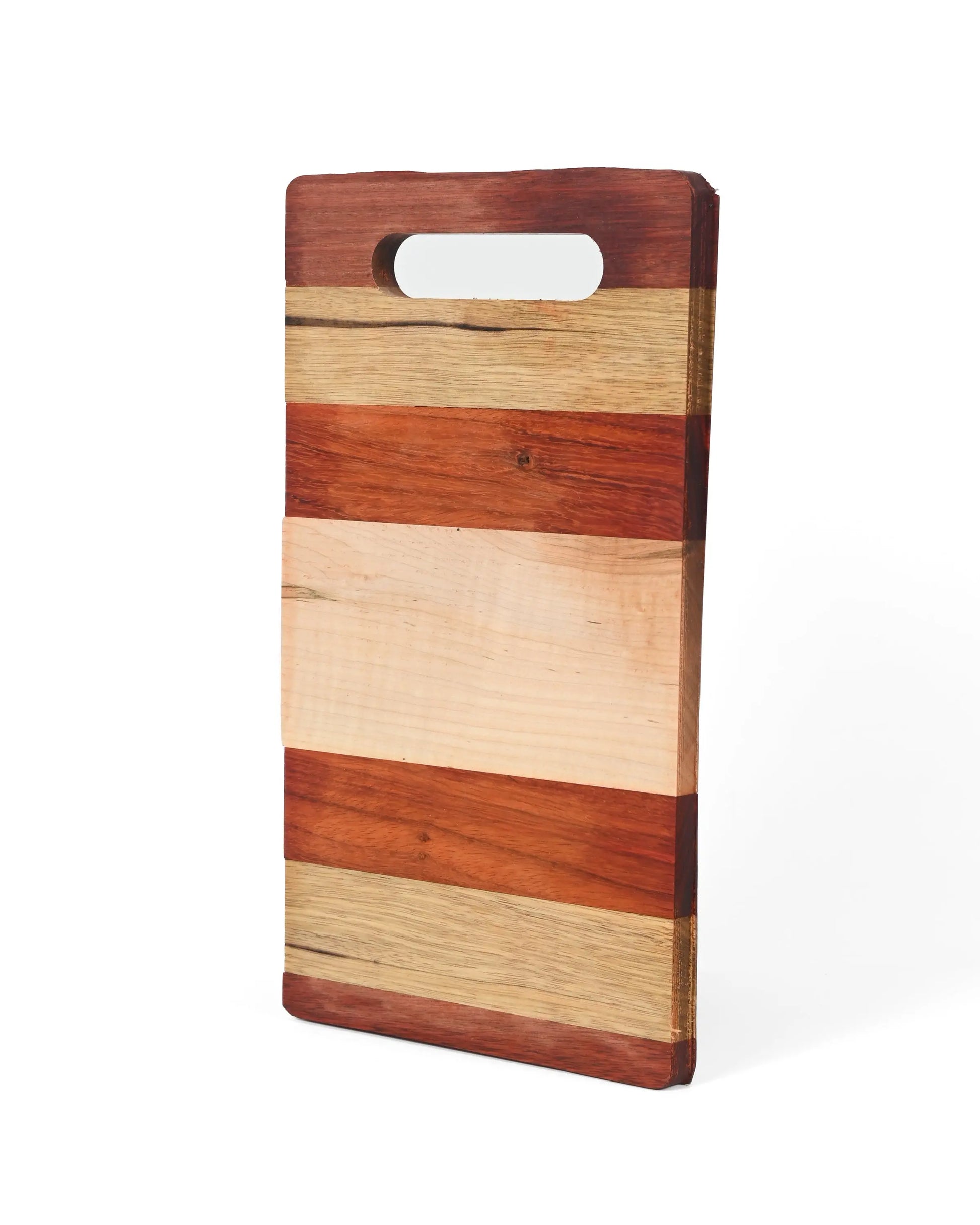 Handmade 12x9 Cutting Board – Oak, Cherry & Walnut Wood Kitchen Board for Chopping, Serving & Gifting - Our3Designs