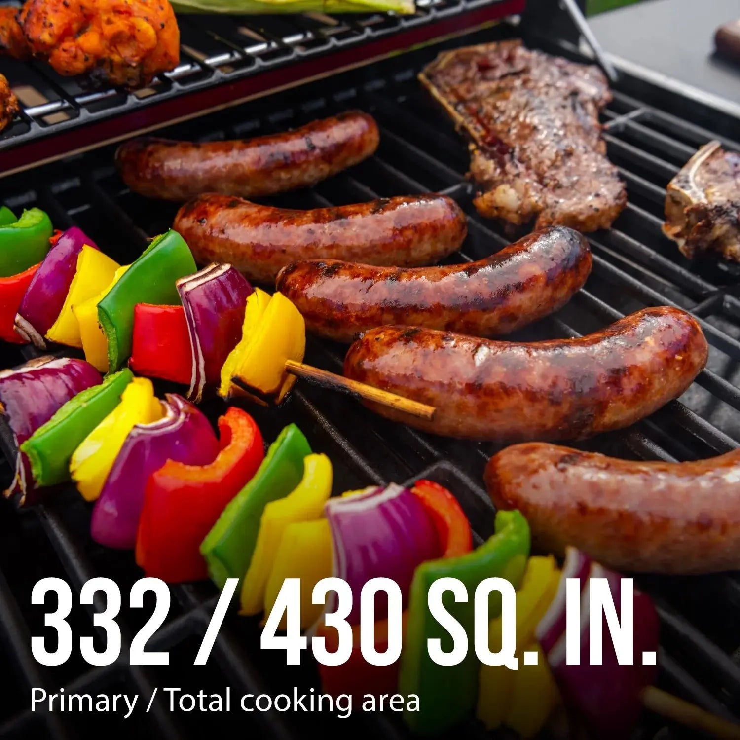 3 Burner Propane Gas Grill in Red