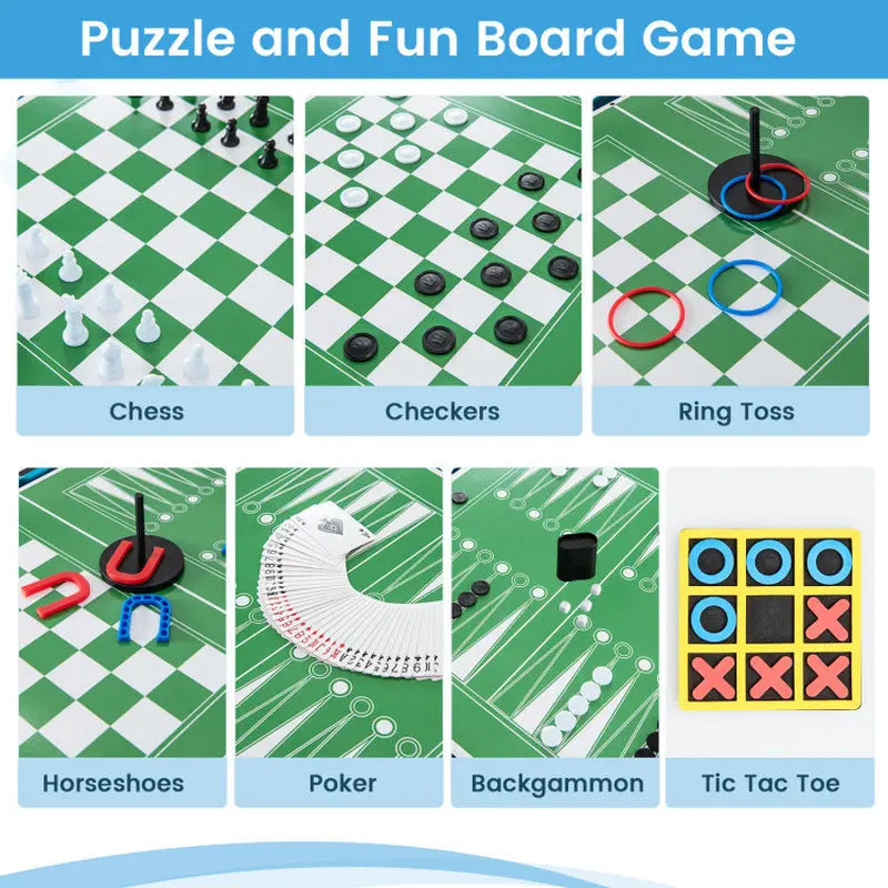 14-In-1 Combo Game Table Set Multi Game Table with Foosball