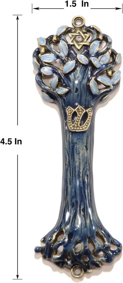 Elevate Your Space with Our Tree of Life Mezuzah Case – Perfect for Jewish Homes! 🌟💙 #BlessThisHouse #HomeDecor #JewishTradition