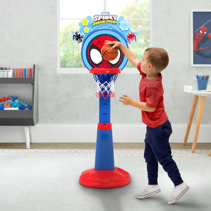 Spidey and His Amazing Friends Plastic Basketball Set by  – Includes Basketball Hoop, 1 Basketball and Ball Pump