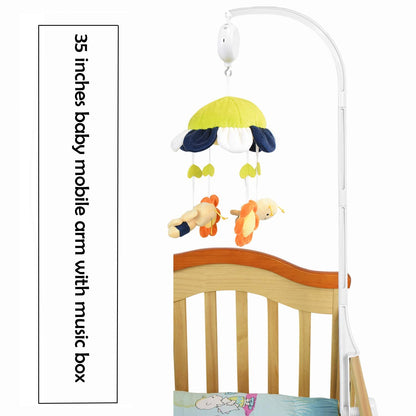 Enchanting 35-Inch Musical Baby Crib Mobile Arm with 3 Play Modes - Perfect for Boys & Girls!