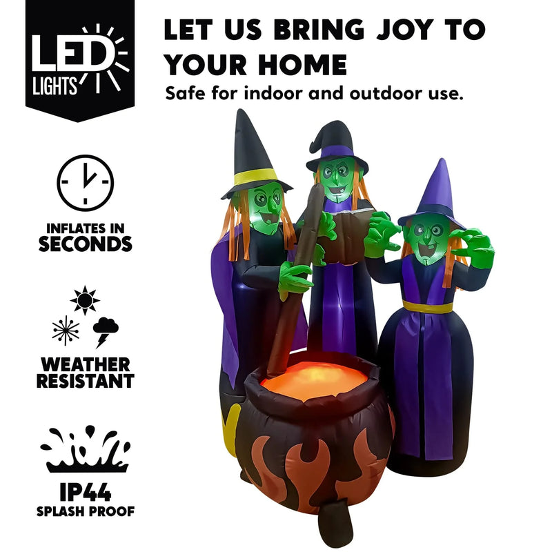 Turn Your Yard into a Spooktacular Wonderland with Our 6 Ft Inflatable Witches Cauldron! 🎃✨ #HalloweenFun #InflatableMagic