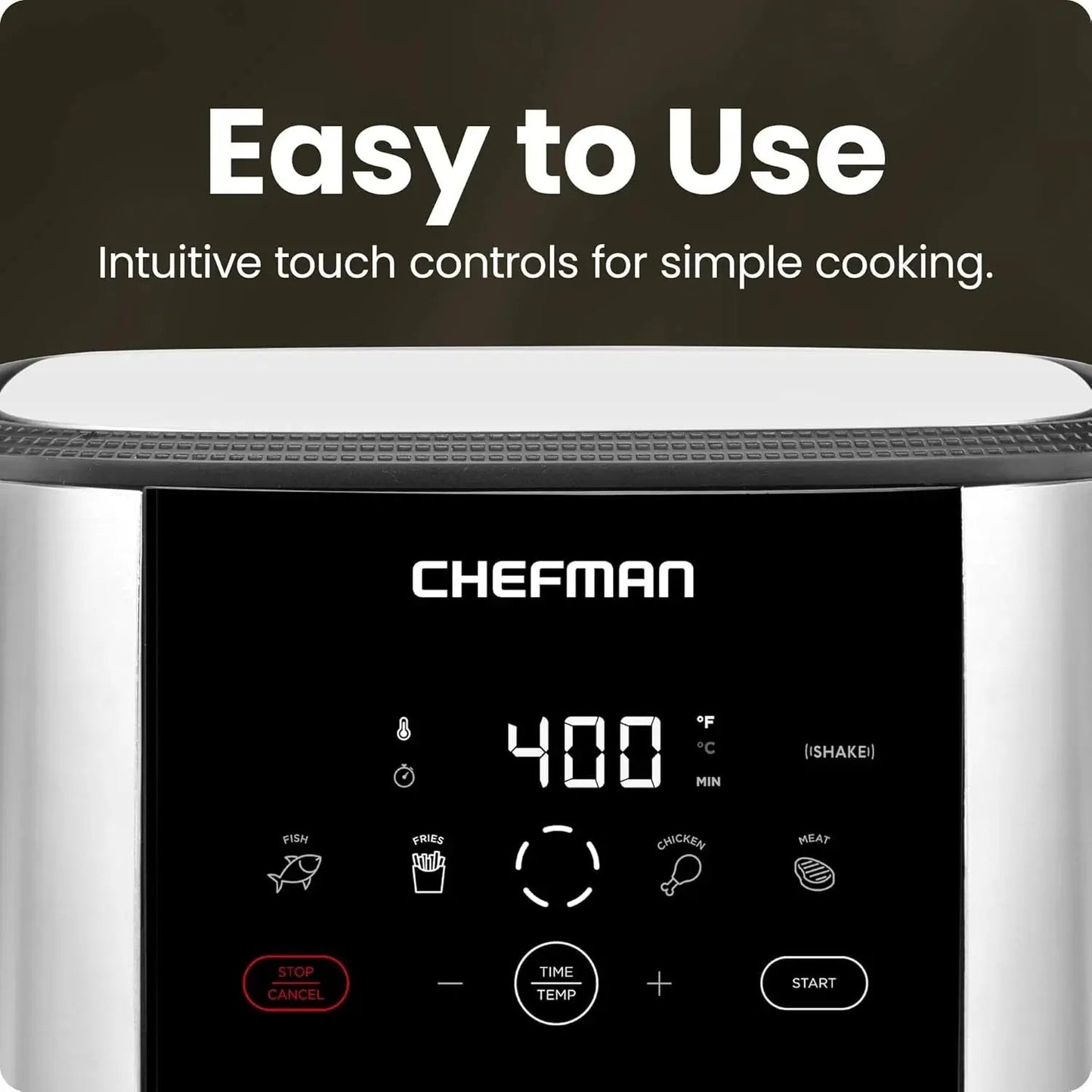 Turbofry Digital Air Fryer - 5 Qt Stainless Steel with Advanced Controls