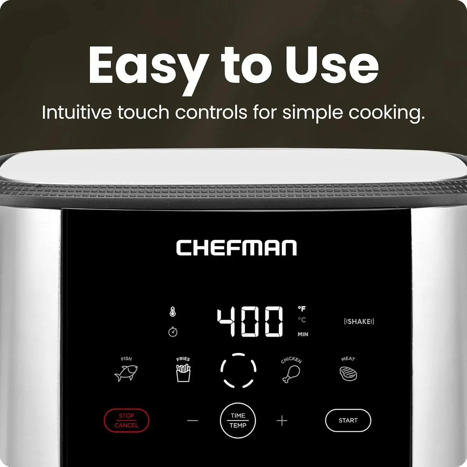 Turbofry Digital Air Fryer - 5 Qt Stainless Steel with Advanced Controls