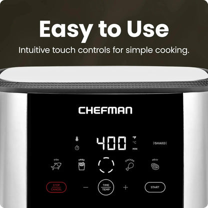 Turbofry Digital Air Fryer - 5 Qt Stainless Steel with Advanced Controls