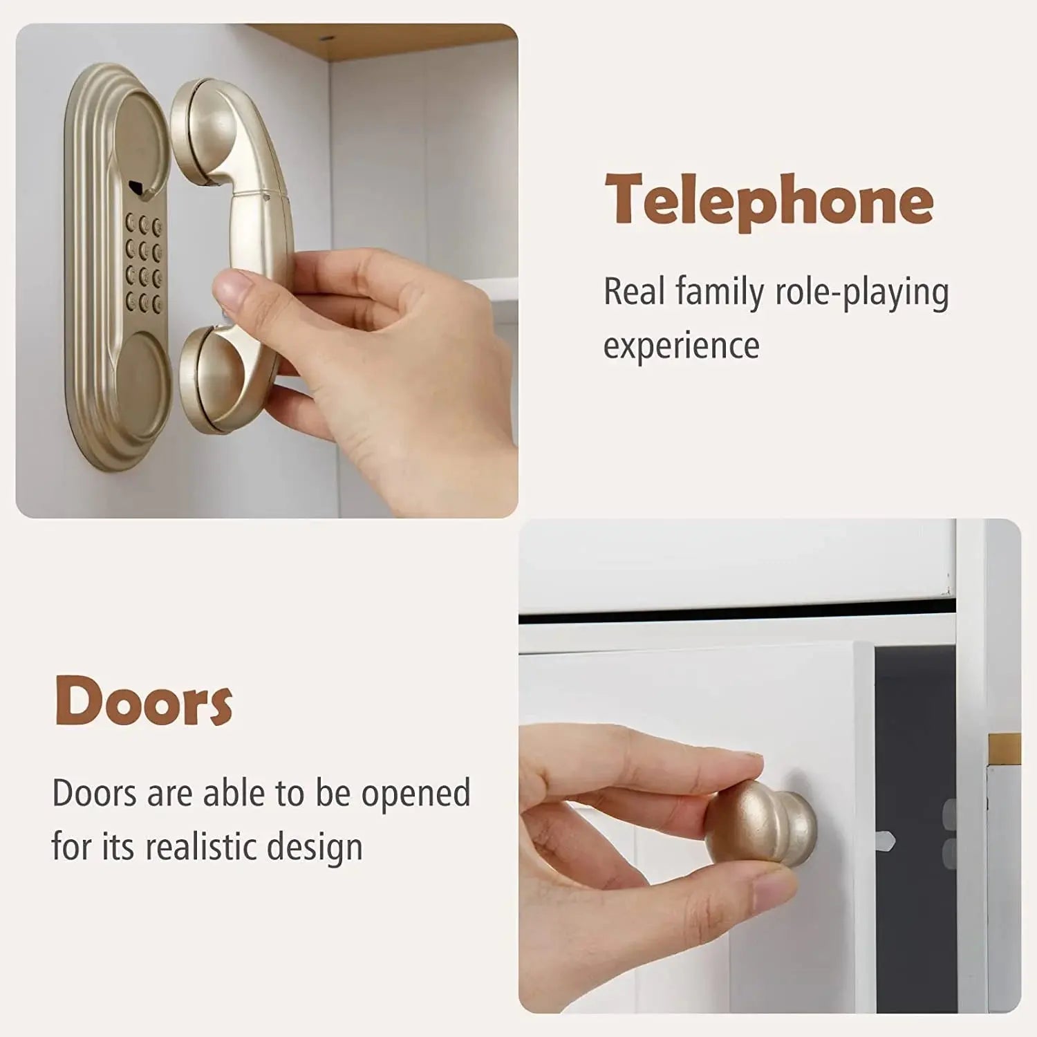 Kid Kitchen Playset, Toddler Wooden Pretend Cooking Set with Realistic Light & Sound, Stove, Sink, Microwave, Storage Cabinet,Pretend Play Kitchen Toy Set for Children Boys Girls