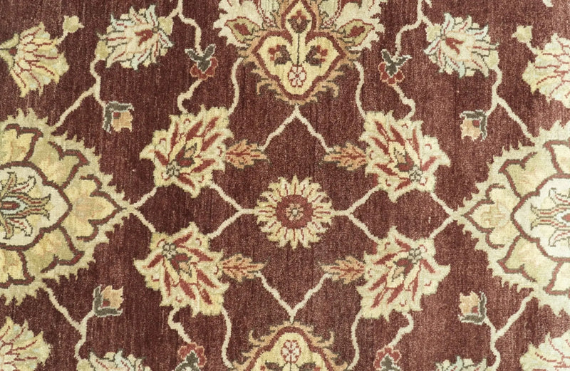 8X10 Fine Hand Knotted Rust And Gold Traditional Design Wool Rug The Rug Decor