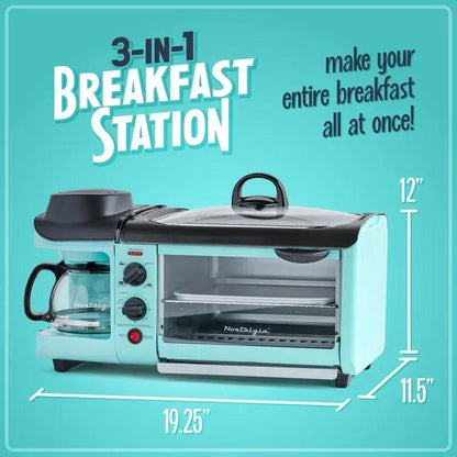 Upgrade your mornings with the Retro 3-In-1 Breakfast Station! ☕🍳🥪 Perfect for the whole family! #BreakfastGoals #RetroVibes