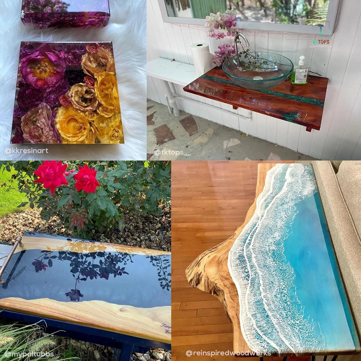 Table Top Epoxy Resin  2 Gallon | 256 Oz Kit, Anti-Yellow Highest UV Impact Resistance, Food Safe Epoxy, Crystal Clear Gloss, Bubble Free, Bar & Surface Coat, Tumblers, Wood, DIY