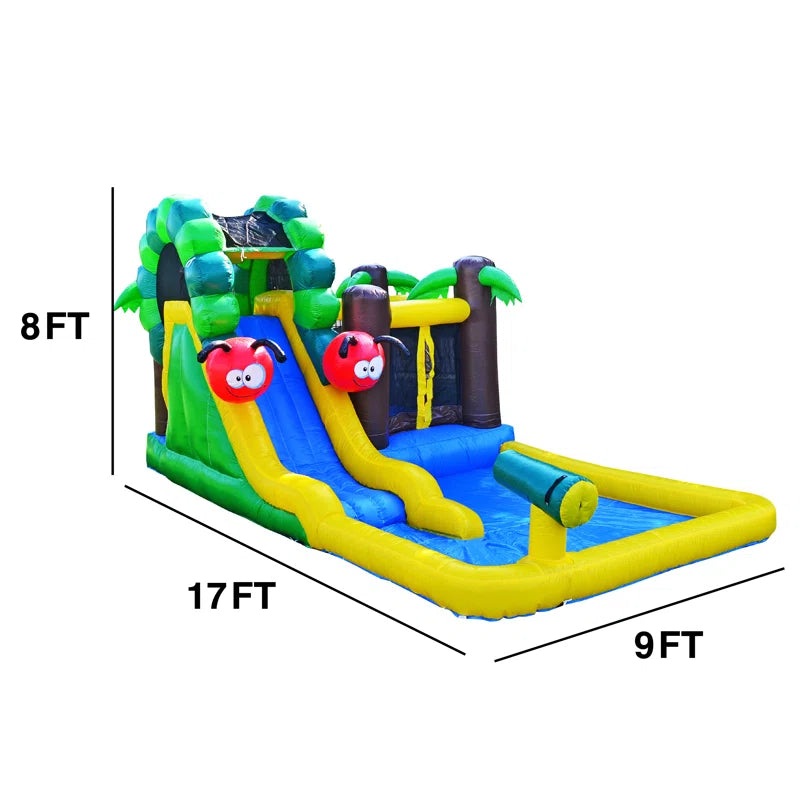 Belly-Flopping Caterpillar Slip 'n' Slide Bouncer: Dive into Fun and Adventure!