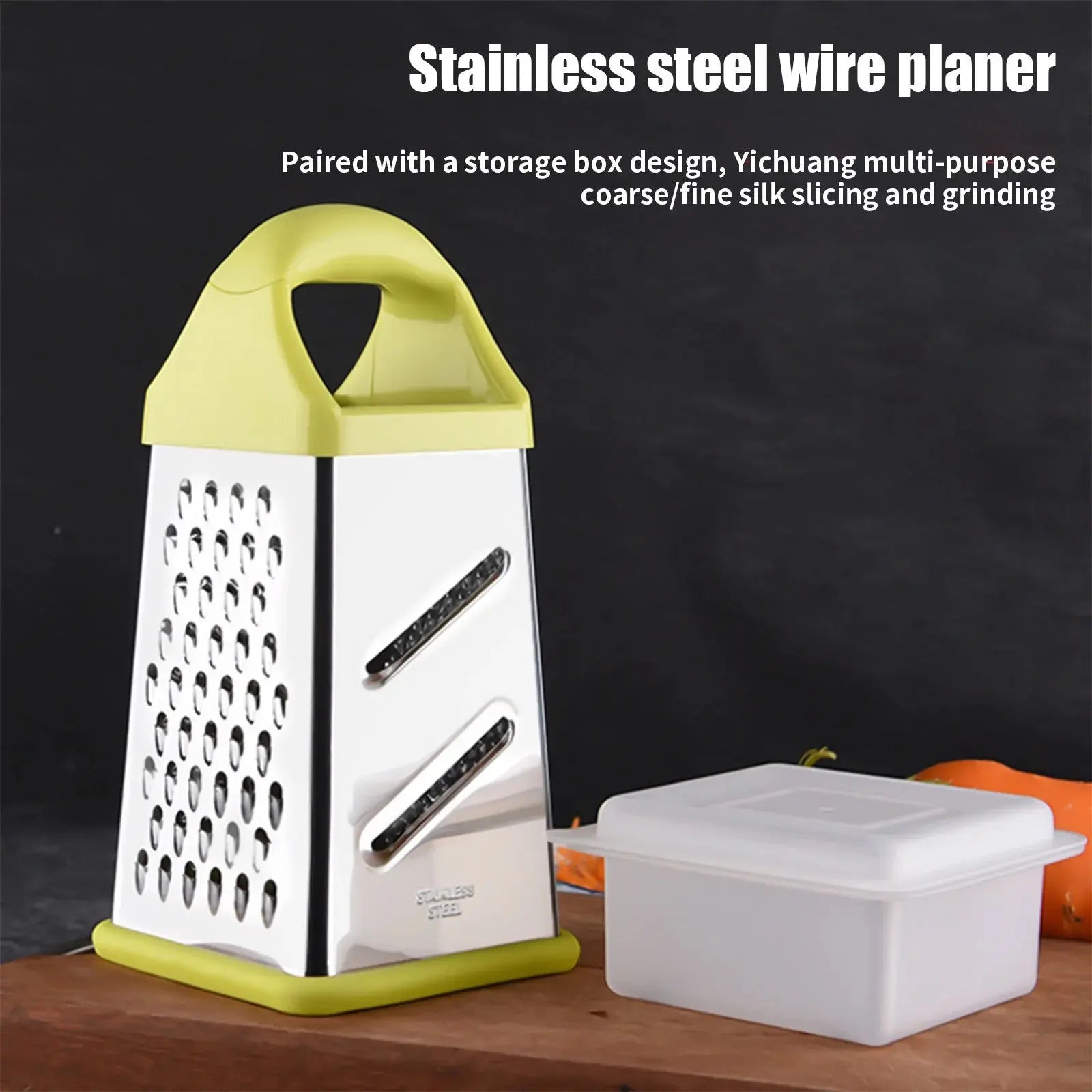 Vegetables Slicers Stainless Steel Perfect Box Grater for Cheese Vegetables Ginger Dishwasher Safe Cheese Grater Box Grater for Cheese Stainless Steel