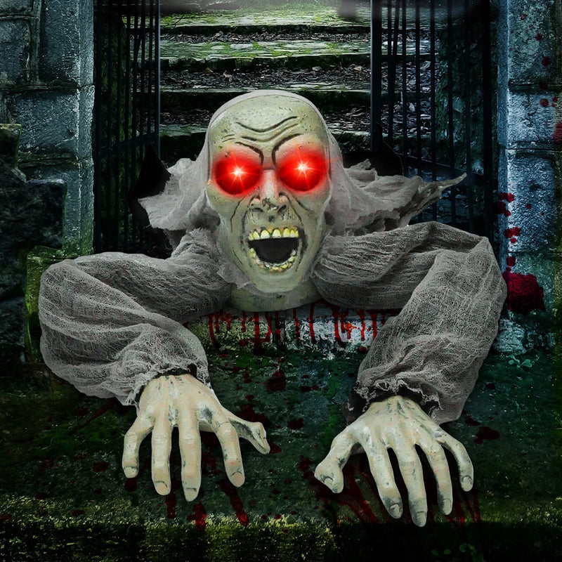 Unleash the Spookiness with Our 35-Inch Zombie Groundbreaker Decoration – Perfect for Outdoor Halloween Fun!