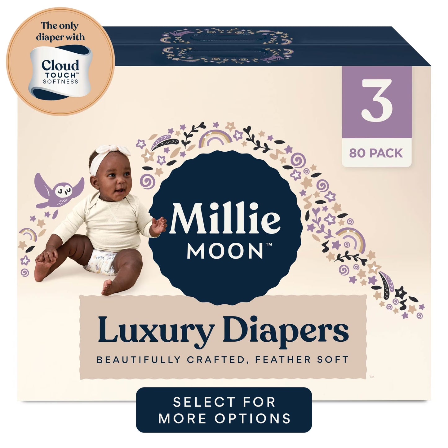 Experience Unmatched Softness and Leak Protection with Millie Moon Luxury Size 1 Diapers - 100 Count for Ultimate Baby Comfort!