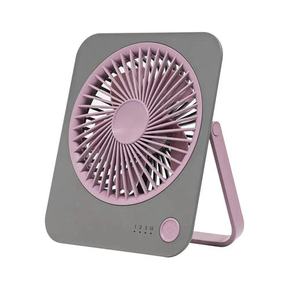 Stay cool anywhere with our 4-Speed Ultra-Thin Rechargeable Desk Fan! 🌬️💨 #PortableComfort #StayCool