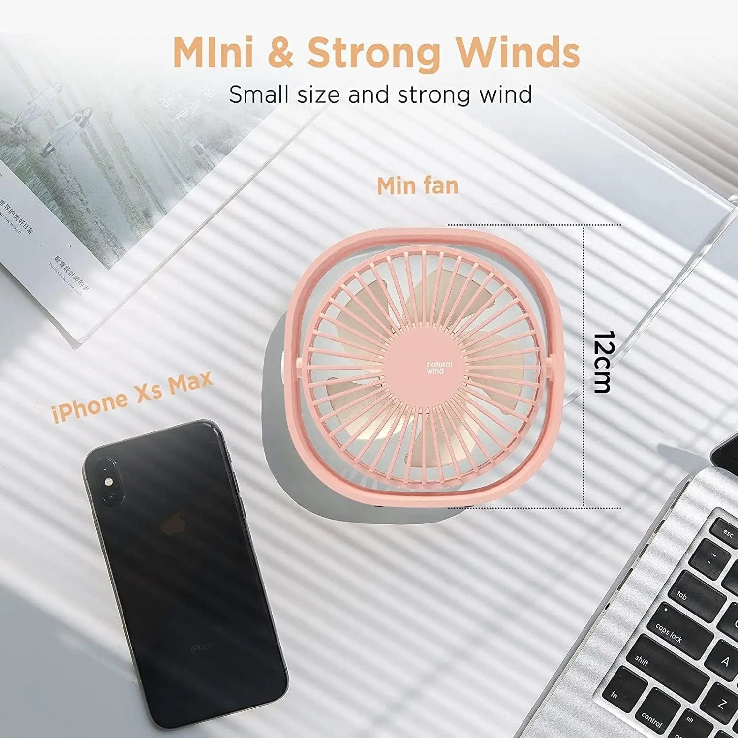 Stay Cool Anywhere with Our USB Small Desk Fan! 🌬️✨ 360° Rotatable, 3 Speed Settings - Perfect for Your Desk, Dorm, or Travel! 🚀🛌 #CoolComfort #PortableFan