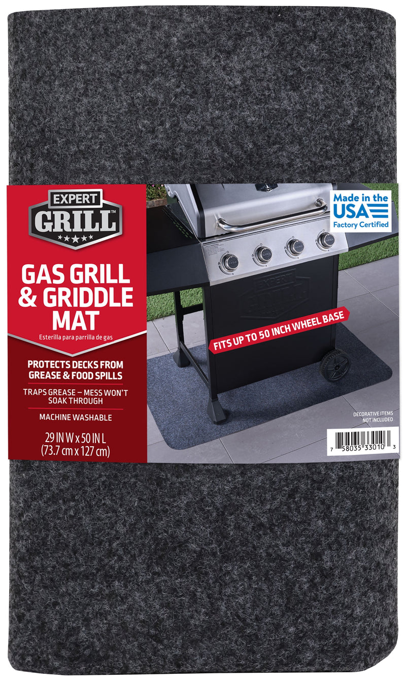 5 Burner Propane Gas Grill with Side Burner and Mat