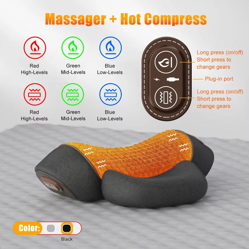 Relax and Rejuvenate with Our Electric Neck Massager! 🌟 Experience Soothing Heat and Vibration for Ultimate Neck and Shoulder Relief! 💆‍♀️💖 #SelfCare #MassageMagic