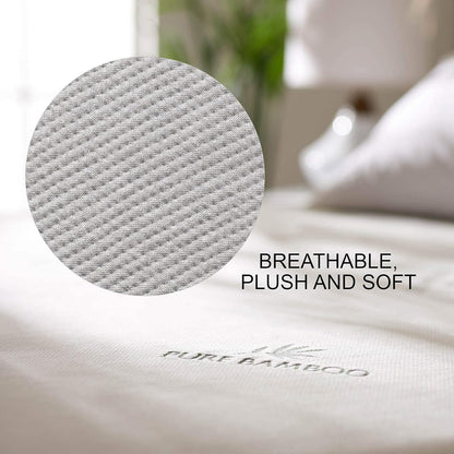 Queen Mattress Protector by , Waterproof - Viscose Derived from Bamboo, Breathable, Noiseless Mattress Cover Protects against Moisture, Spills, Stains (Queen)