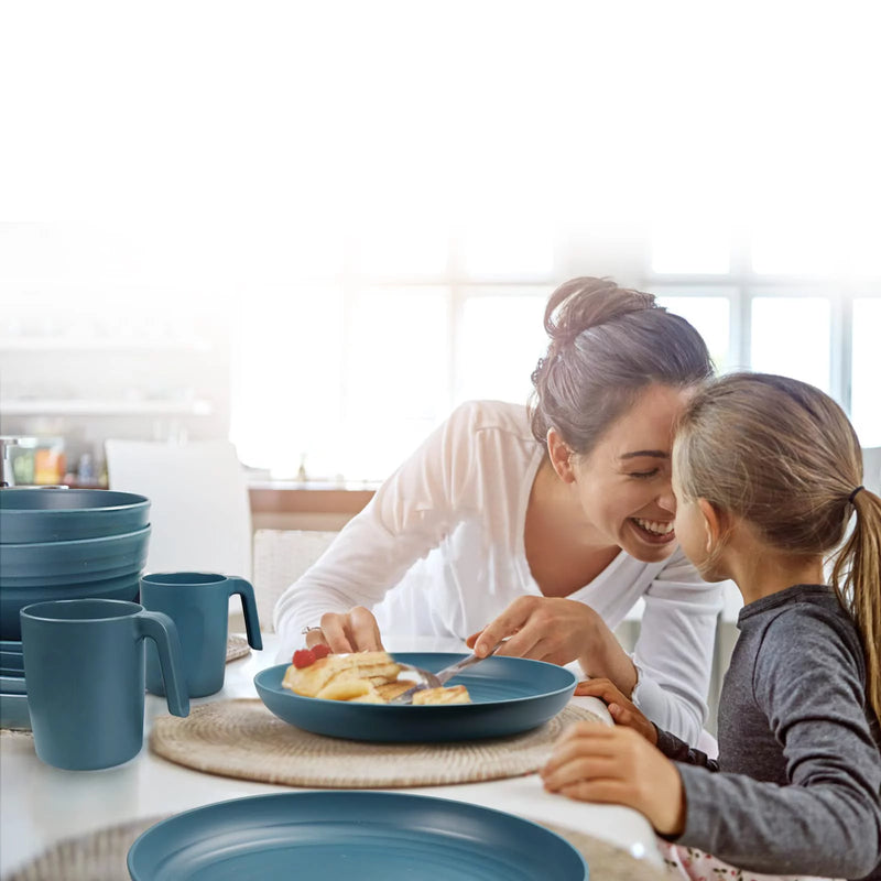 Elevate Your Dining Experience with Our 36PCS Unbreakable Plastic Dinnerware Set - Perfect for 6! 💙✨ Microwave Safe & Lightweight! 🍽️ #Dinnerware #HomeEssentials