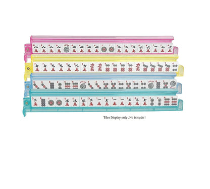 Acrylic Mahjong Mah Jongg Rack and Pusher Combo ,Mah Jong Combo Racks- Multi - Color - Set of 4