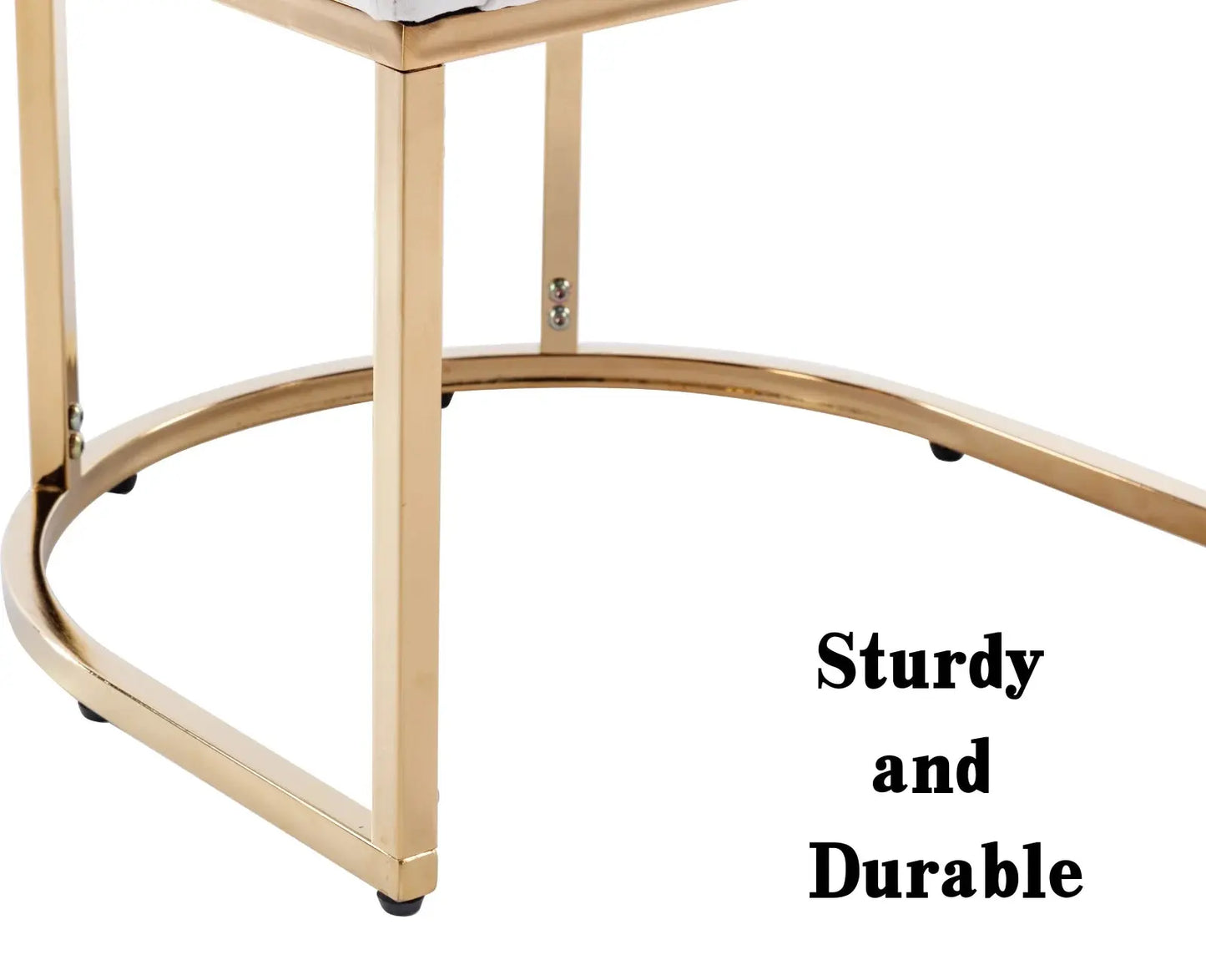 Modern Velvet Dining Chair, Mid-Century Upholstered Barrel Kitchen Chairs Fabric Side Chair with Metal Legs and Curved Back for Living Room Dining Room Bedroom, White